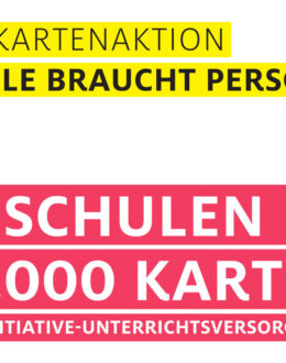 Landesweite Beteiligung an unserer Postkartenaktion “Schule braucht Personal”